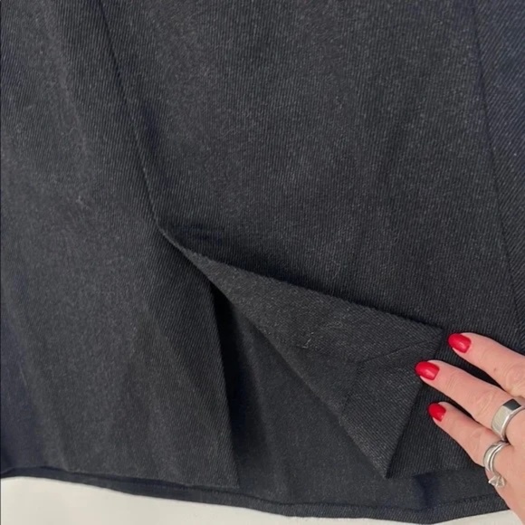 Black Knee-Length Hache Wool Pencil Skirt sz S - Picture 5 of 8